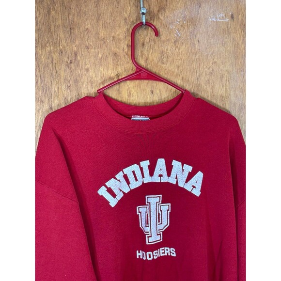 Vintage Indiana University IU Hoosiers Jerzees Crewneck Sweater XL USA - Picture 2 of 9